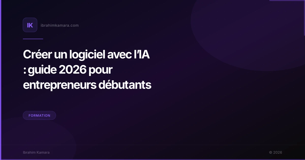 Créer un logiciel avec l'IA