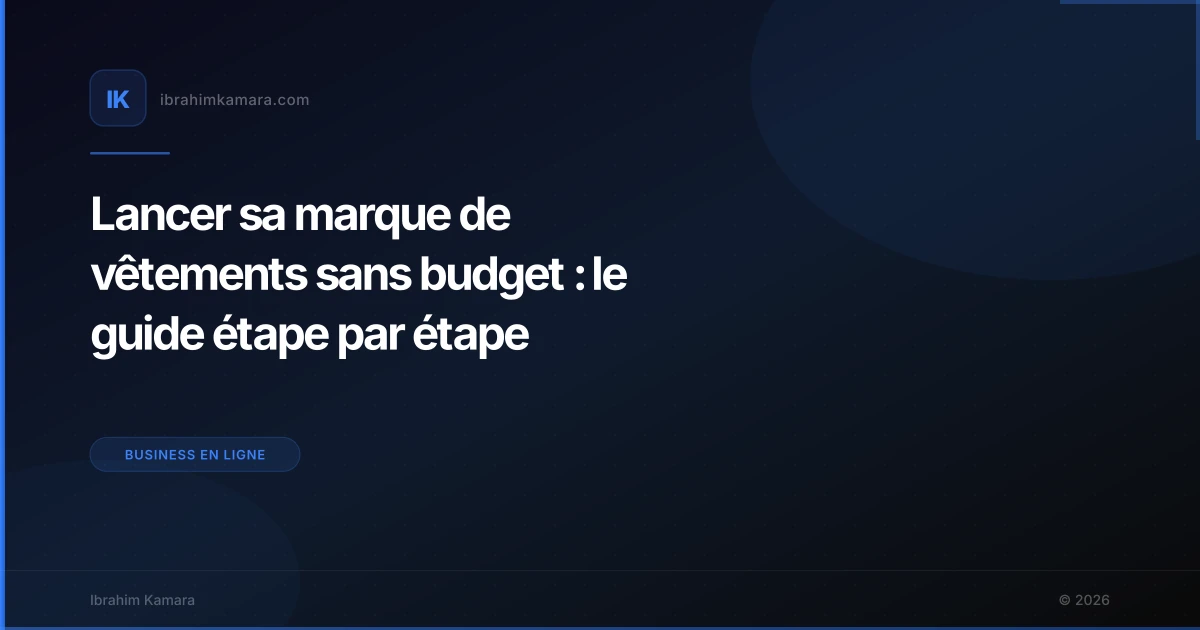 Marque de vêtements sans budget