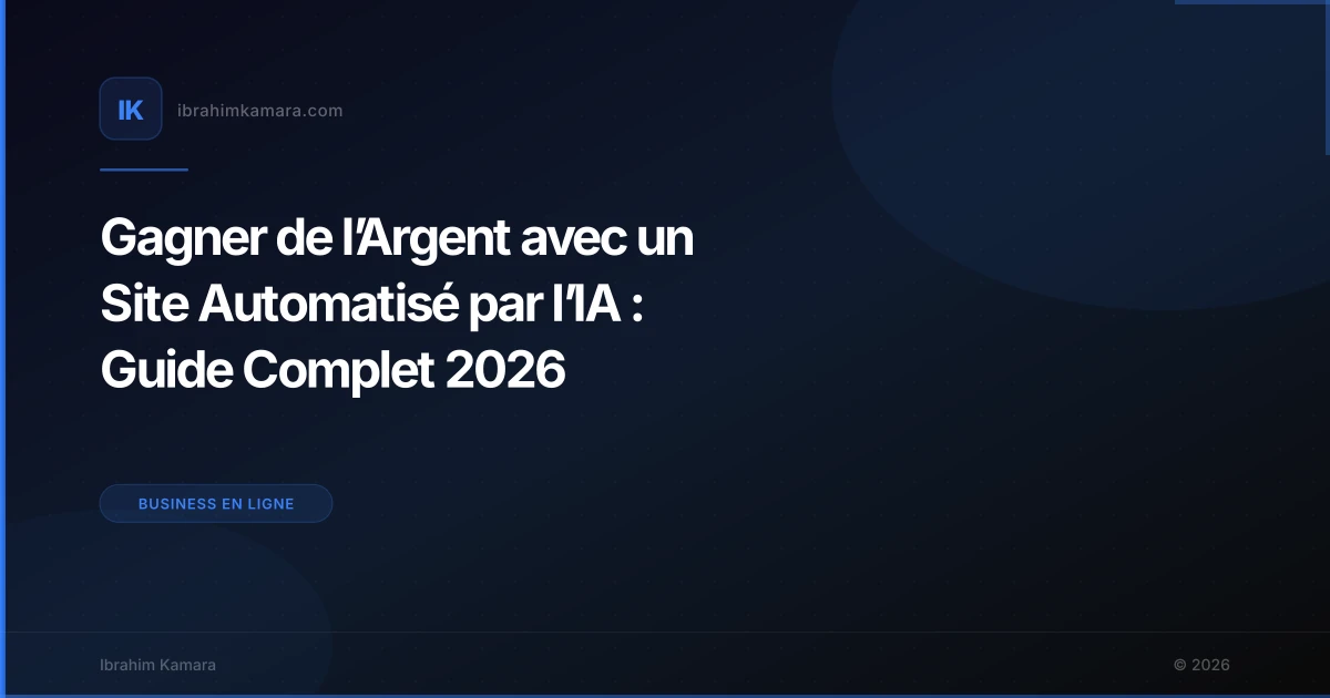 Site automatisé par l'IA