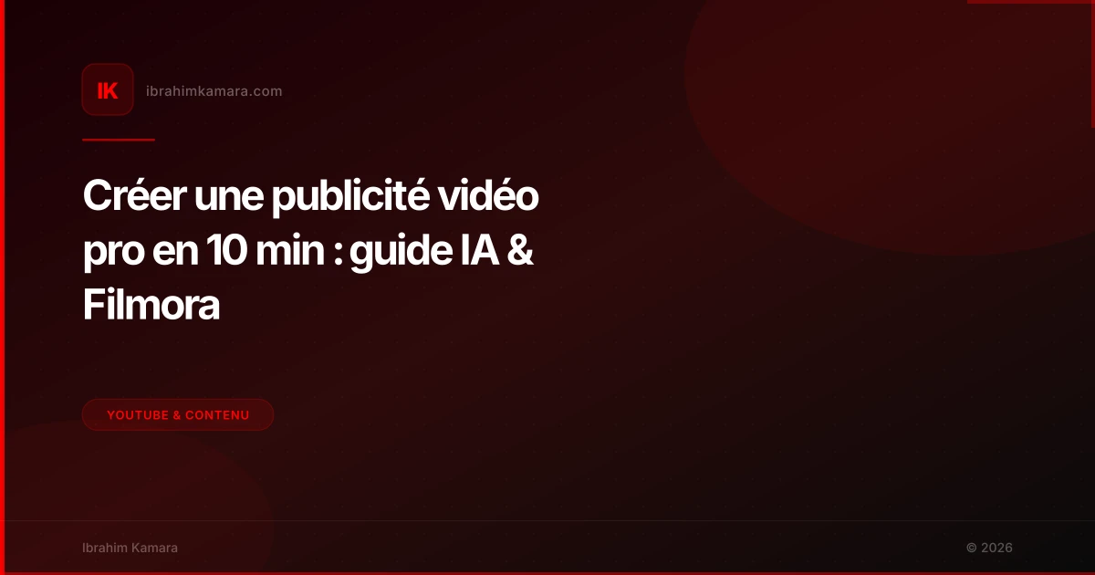 Pub vidéo pro avec l'IA