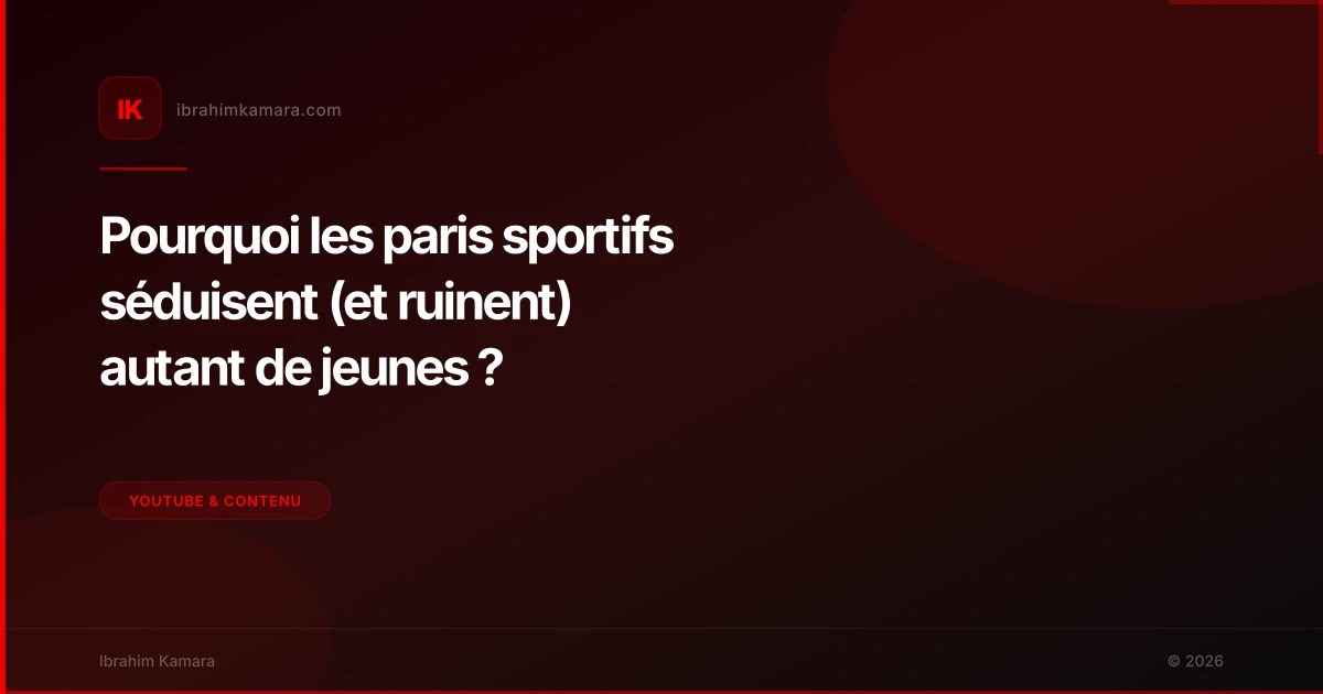 Pourquoi les paris sportifs séduisent (et ruinent) autant de jeunes ?