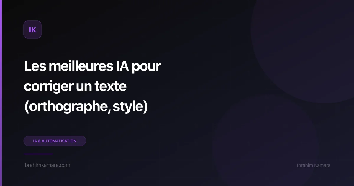 IA corriger texte