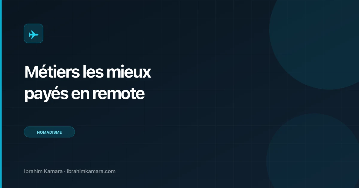 Les métiers les mieux payés en télétravail en 2026