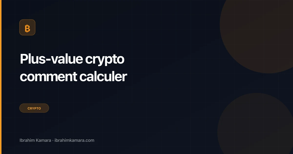 Plus-value crypto comment calculer