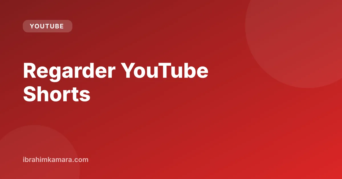 Regarder YouTube Shorts sur PC, mobile et TV