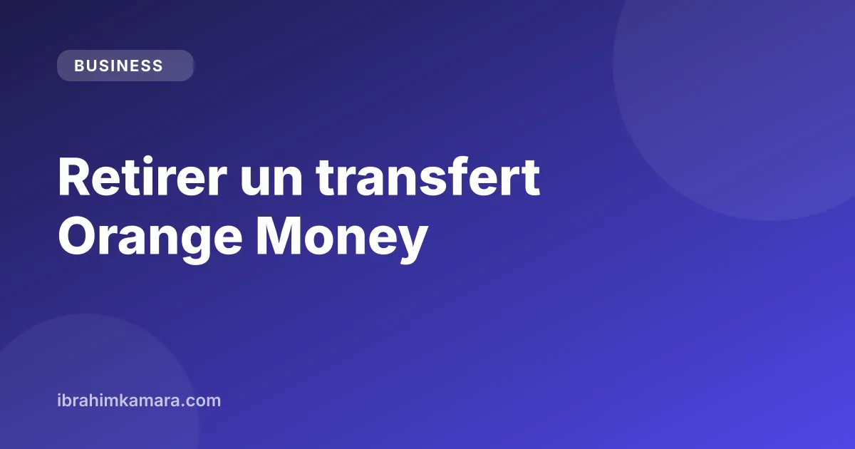 Retirer un transfert international Orange Money en Côte d'Ivoire