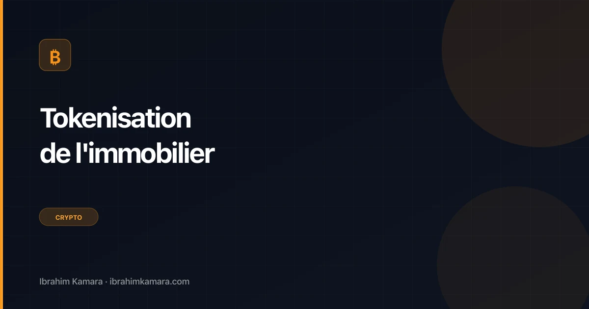 Tokenisation immobilier crypto France