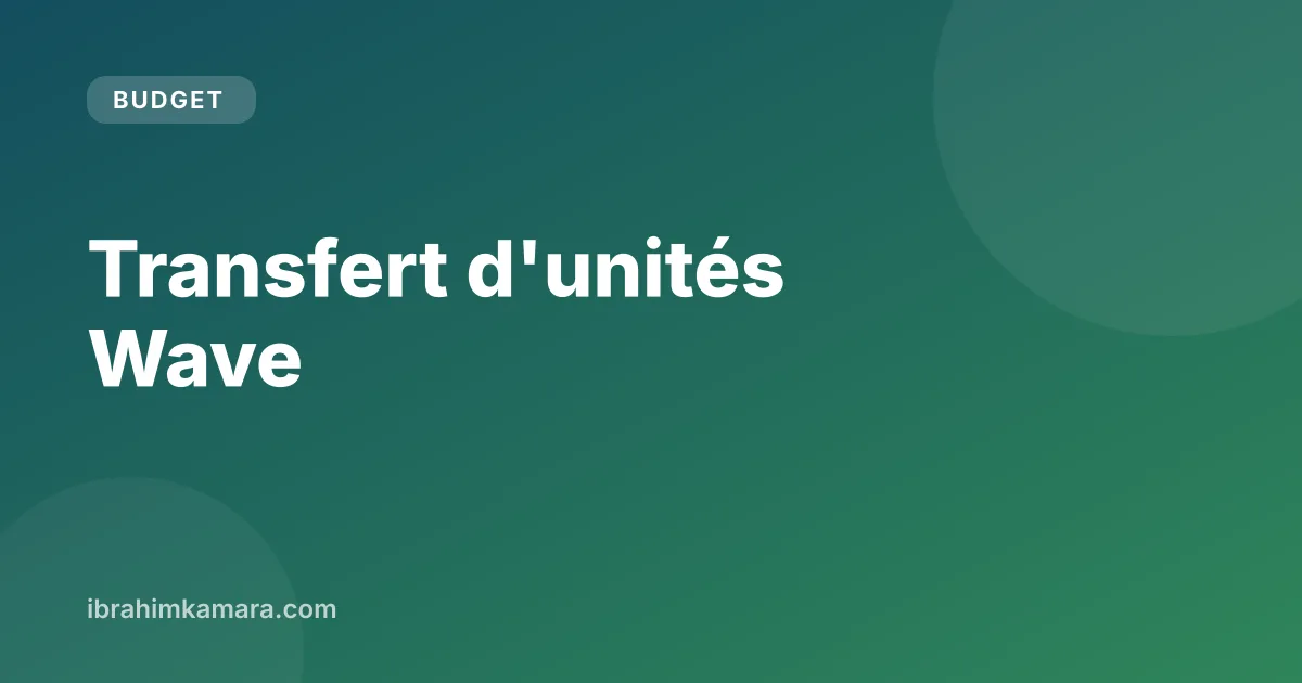 Illustration du transfert d'unités Wave en Côte d'Ivoire