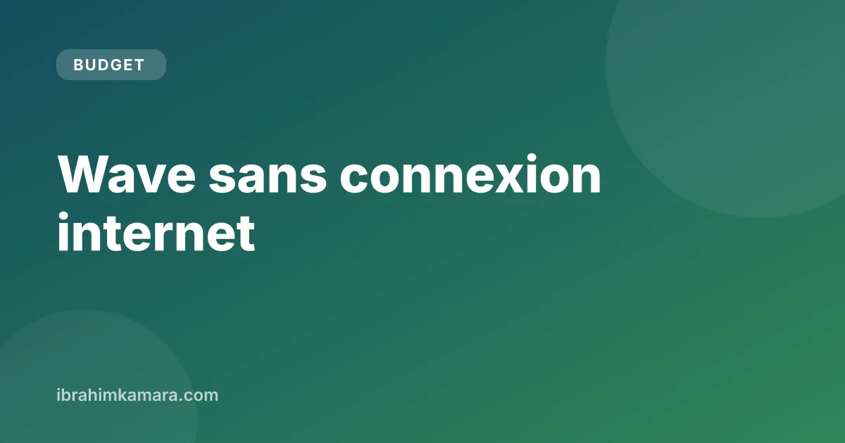 Téléphone affichant un code USSD pour utiliser Wave sans connexion internet