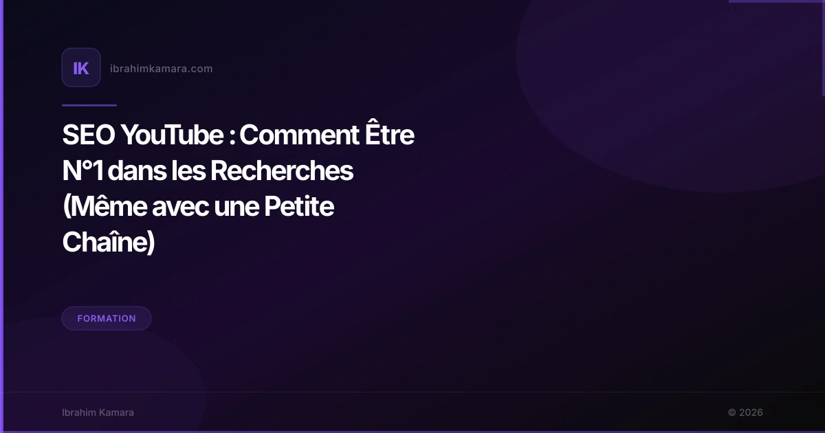 5 tactiques SEO YouTube pour petite chaîne