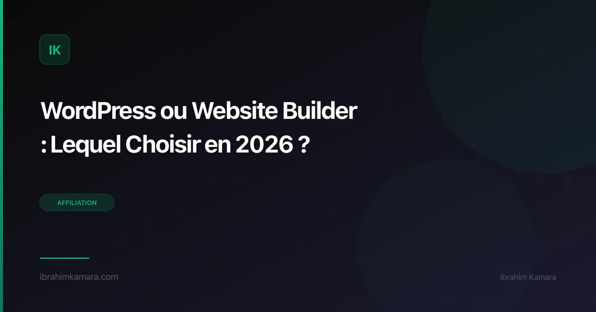 WordPress vs Website Builder — Comparatif 2026